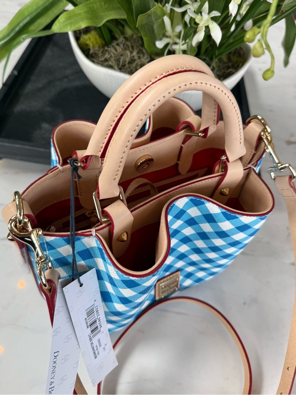 New Dooney & Bourke Mini Barlow Cotton/Leather Bag - Picture 10 of 16